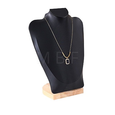 Bust Shaped PU Leather Jewelry Necklace Display Stands ODIS-B002-02B-04-1
