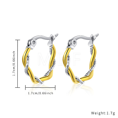 Stainless Steel Gold Plated Earrings JN2741-2-1