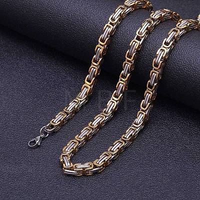 Titanium Steel Byzantine Chains Necklaces FS-WG56795-82-1