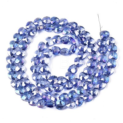 Electroplate Glass Beads Strands EGLA-S176-08B-1