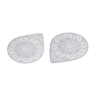 Non-Tarnish 201 Stainless Steel Filigree Pendants STAS-S118-036-1