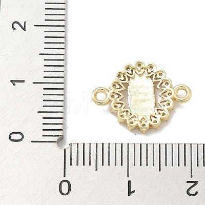 Rack Plating Brass Micro Pave Clear Cubic Zirconia Religion Virgin Mary Connector Charms KK-L224-094G-06-1