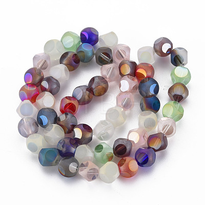 Electroplate Glass Beads Strands EGLA-T008-20-1