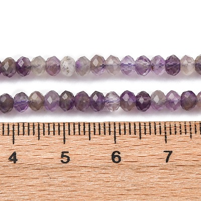 Faceted Natural Amethyst Beads Strands G-RM241221-N2-1
