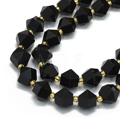 Natural Obsidian Beads Strands G-I376-A38-01-1