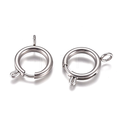 304 Stainless Steel Spring Ring Clasps STAS-P234-47P-1