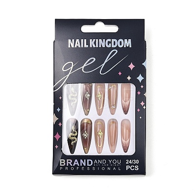 Acrylic Full Cover Press On False Nails MRMJ-P019-01D-1
