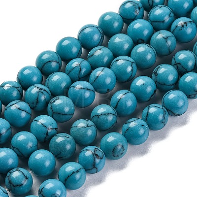 Synthetic Turquoise Beads Strands G-L605-G01-02B-1