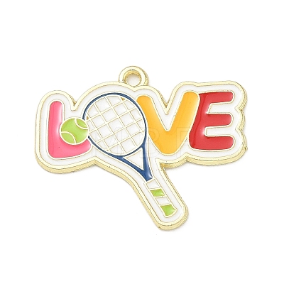 Tennis Alloy Enamel Pendants AL-CBA292F-02H-G-1