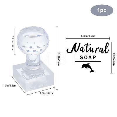 Clear Acrylic Soap Stamps DIY-WH0437-004-1