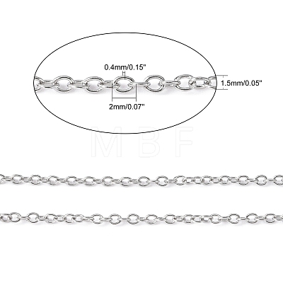 304 Stainless Steel Cable Chains CHS-R003-0.4mm-1