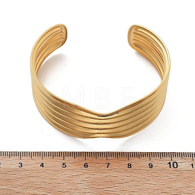 304 Stainless Steel Cuff Bangles BJEW-B108-13G-1