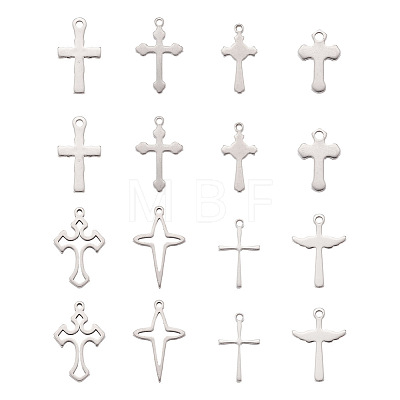 Fashewelry 160Pcs 8 Styles 201 & 304 Stainless Steel Pendants STAS-FW0001-18-1