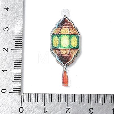 Transparent Printed Acrylic Pendants OACR-E042-01B-1