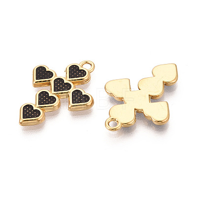 304 Stainless Steel & Enamel Pendants STAS-T073-62A-G-1