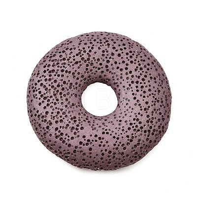 Natural Lava Rock Disc Big Pendants G-M203-M-01-1