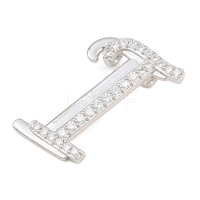 Brass Micro Pave Clear Cubic Zirconia Pendants CU-CBA8481-01P-I-1