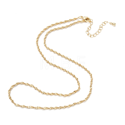 Brass Rope Chain Necklaces NJEW-K123-12G-1