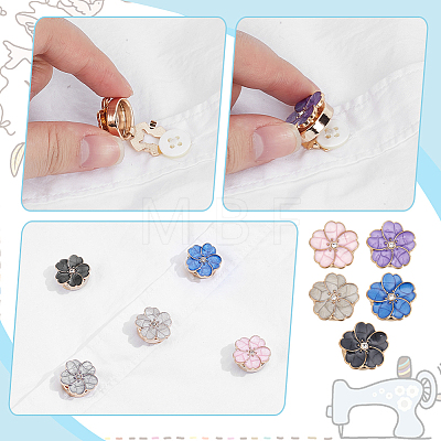 Flower Alloy Enamel Cufflinks BUTT-NB0002-21-1