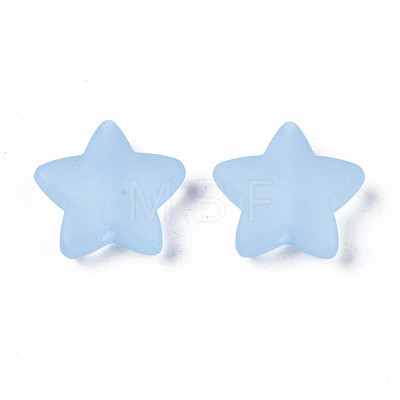 Transparent Frosted Acrylic  Beads FACR-N002-01A-1