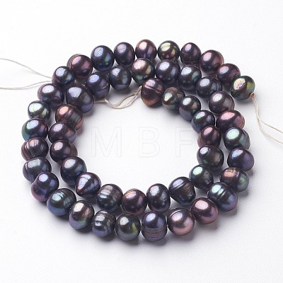 Natural Cultured Freshwater Pearl Beads Strands PEAR-R012-03-1