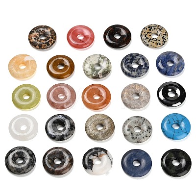 Natural & Synthetic Mixed Gemstone Pendants G-F831-A-1