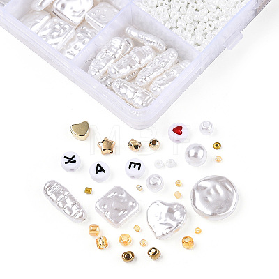 DIY 24 Style Acrylic & ABS Beads Jewelry Making Finding Kit DIY-NB0012-02J-1