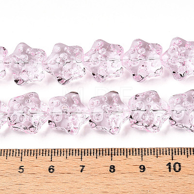 Transparency Glass Beads Strands GLAA-T023-12E-1