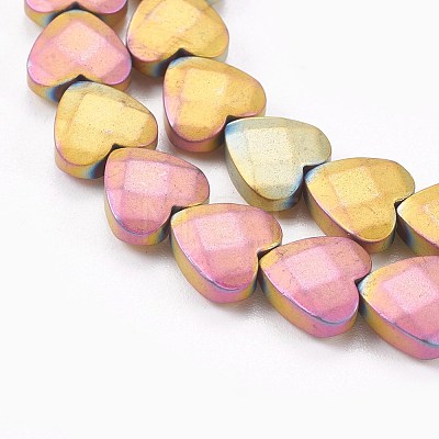 Electroplate Non-magnetic Synthetic Hematite Beads Strands G-P367-I-1