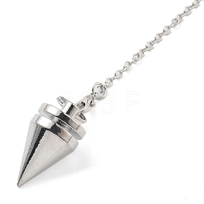 Brass Dowsing Pendulum Big Pointed Cone Pendants KK-H491-05P-1