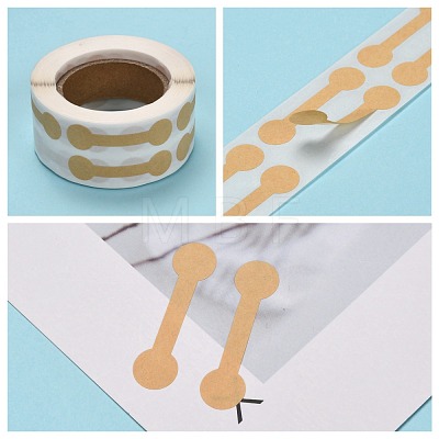 Self-Adhesive Kraft Paper Gift Tag Stickers DIY-G021-02-1