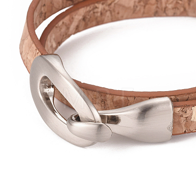 Imitation Leather Wrap Bracelets BJEW-G620-F04-1
