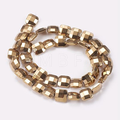 Electroplated Non-magnetic Synthetic Hematite Beads Strands G-P367-A09-1