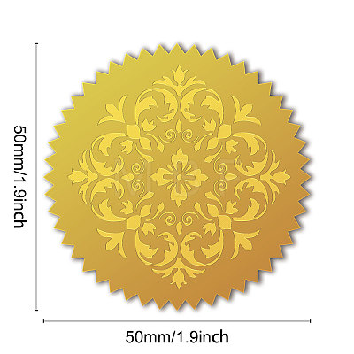 Self Adhesive Gold Foil Embossed Stickers DIY-WH0211-365-1