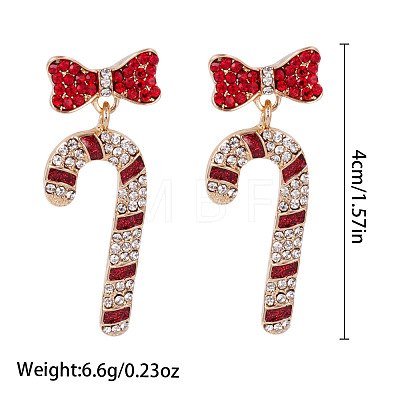 Christmas Alloy Dangle Stud Earrings FS-WG10992-25-1