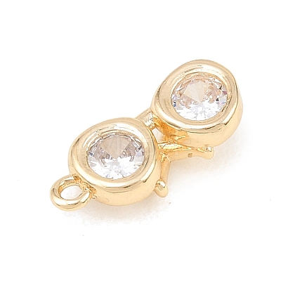 Brass Micro Pave Cubic Zirconia Pendants KK-A283-02B-G-1