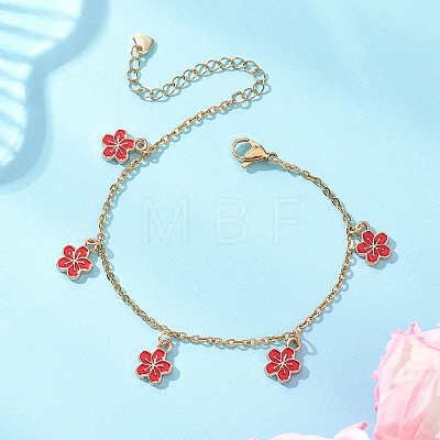 Alloy Enamel Charm Bracelets BJEW-JB13169-02-1