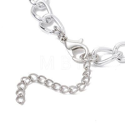 Aluminium Twisted Curb Chains Link Bracelets BJEW-JB11530-02-1