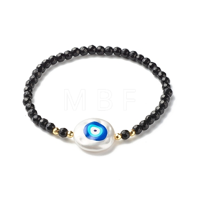 Love & Evil Eye & Heart Pattern Braided Bead Bracelets Set for Girl Women BJEW-JB06959-1
