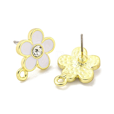 Rack Plating Alloy Stud Earring Finding FIND-C053-08G-04-1