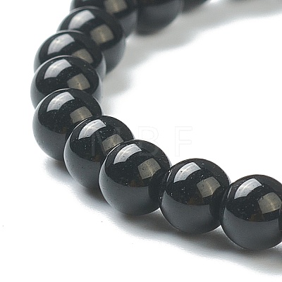 Round Glass Beads Stretch Bracelets for Teen Girl Women BJEW-A117-B-21-1