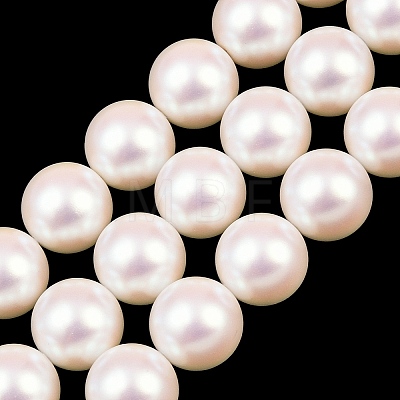 Electroplated Glass Pearl Graduated Beads Strands BSHE-C011-03A-1