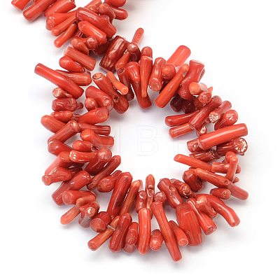 Dyed Chips Synthetic Coral Beads Strands CORA-Q026-01A-1