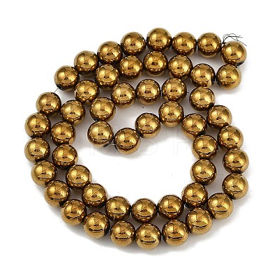 Electroplated Synthetic Magnetic Hematite Beads Strands G-G174-L01-05-1