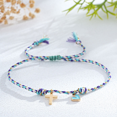 Brass Charm Bracelets LU5248-2-1