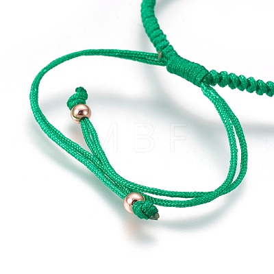 Nylon Cord Braided Bead Bracelets Making BJEW-F360-FRG13-1