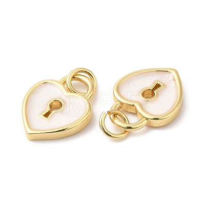 Real 16K Gold Plated Brass Enamel Charms ZIRC-L103-054G-1