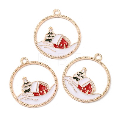 Christmas Zinc Alloy Enamel Pendants LS-ENAM-Q500-01G-01-1
