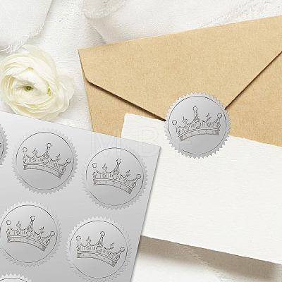34 Sheets Custom Silver Foil Embossed PET Picture Sticker DIY-WH0528-022-1