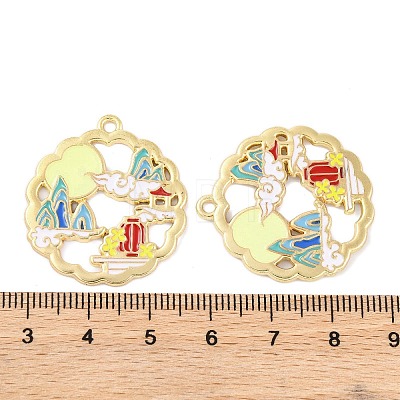 Rack Plating Alloy Pendants FIND-M020-06G-01-1